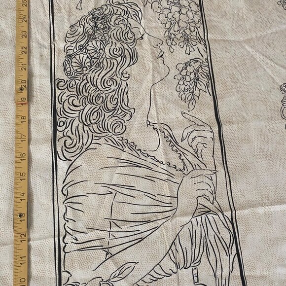 All NoveauF abric Panel By Kathy Hall Andover Fabrics Cream Cotton Sewing Crafts - Picture 10 of 10